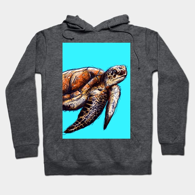 Green Sea Turtle Hoodie by JuicyCreations